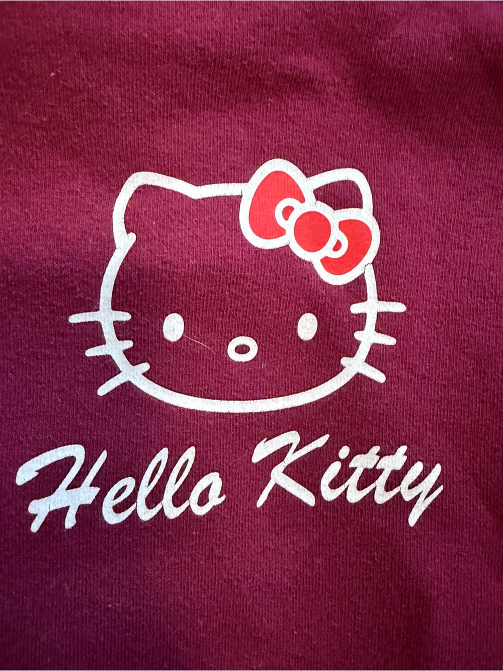 Hello Kitty Girls Hooded Cherry Bow Oversized Sweatshirt size large 10/12 - Picture 8 of 10
